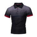 Men Short Sleeve Tee Camisa Masculina Hombre Jerseys Blouse Plus Size Polo Shirt Black