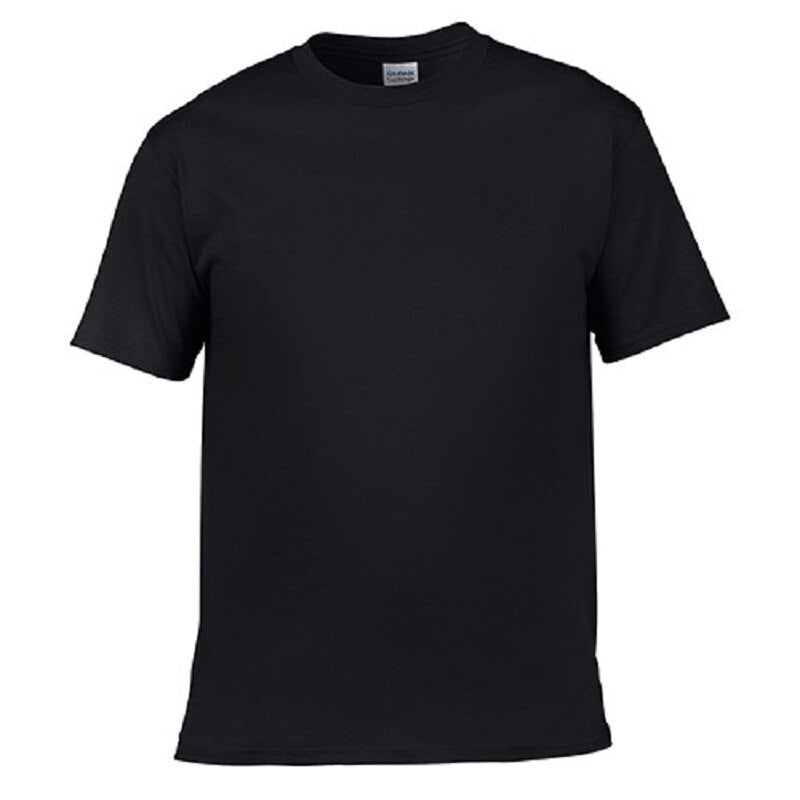 Men Short Sleeve T Shirt Fitness T-shirts O neck Tops Black Tshirts