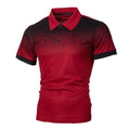 Men Short Sleeve Camisa Masculina Hombre Jerseys Blouse Plus Size Polo Shirt Red
