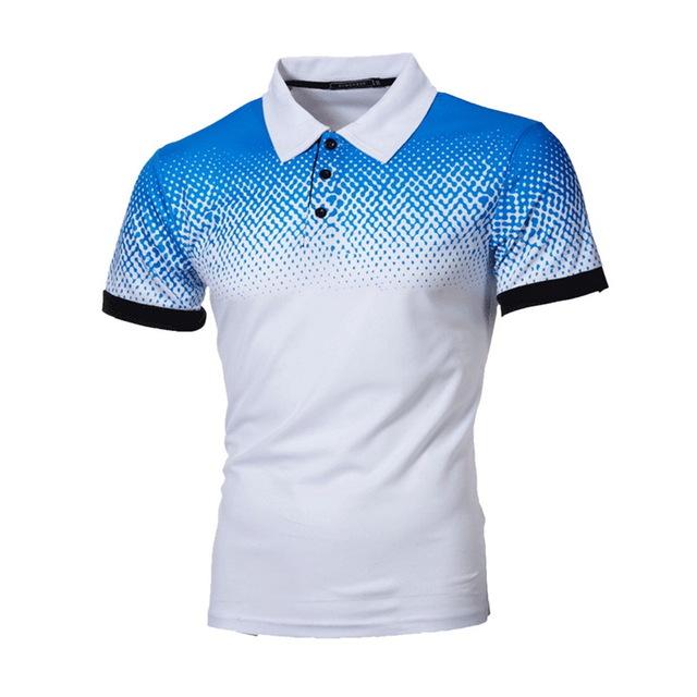 Men Short Sleeve Camisa Masculina Hombre Jerseys Blouse Plus Size Polo Shirt White
